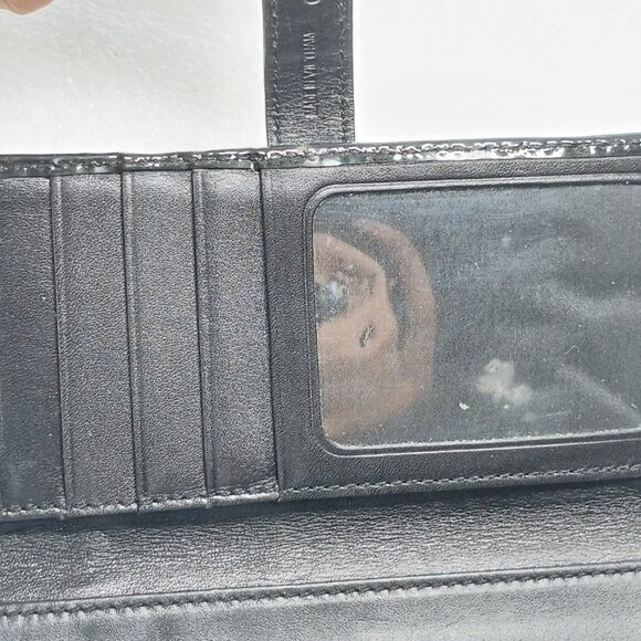 Coach Black Signature Canvas & Leather Tab Snap Wallet F10709 VGUC - Picture 14 of 15